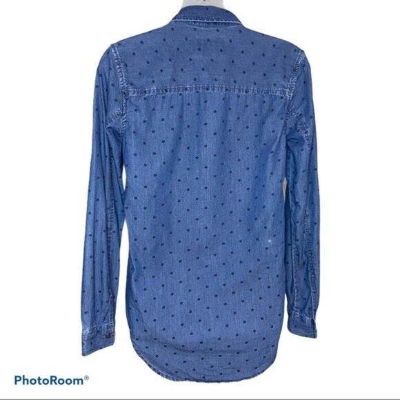 Vans Women’s So Rowdy Dot Print Button-Down Shirt Size X-Small - Picture 3 of 7